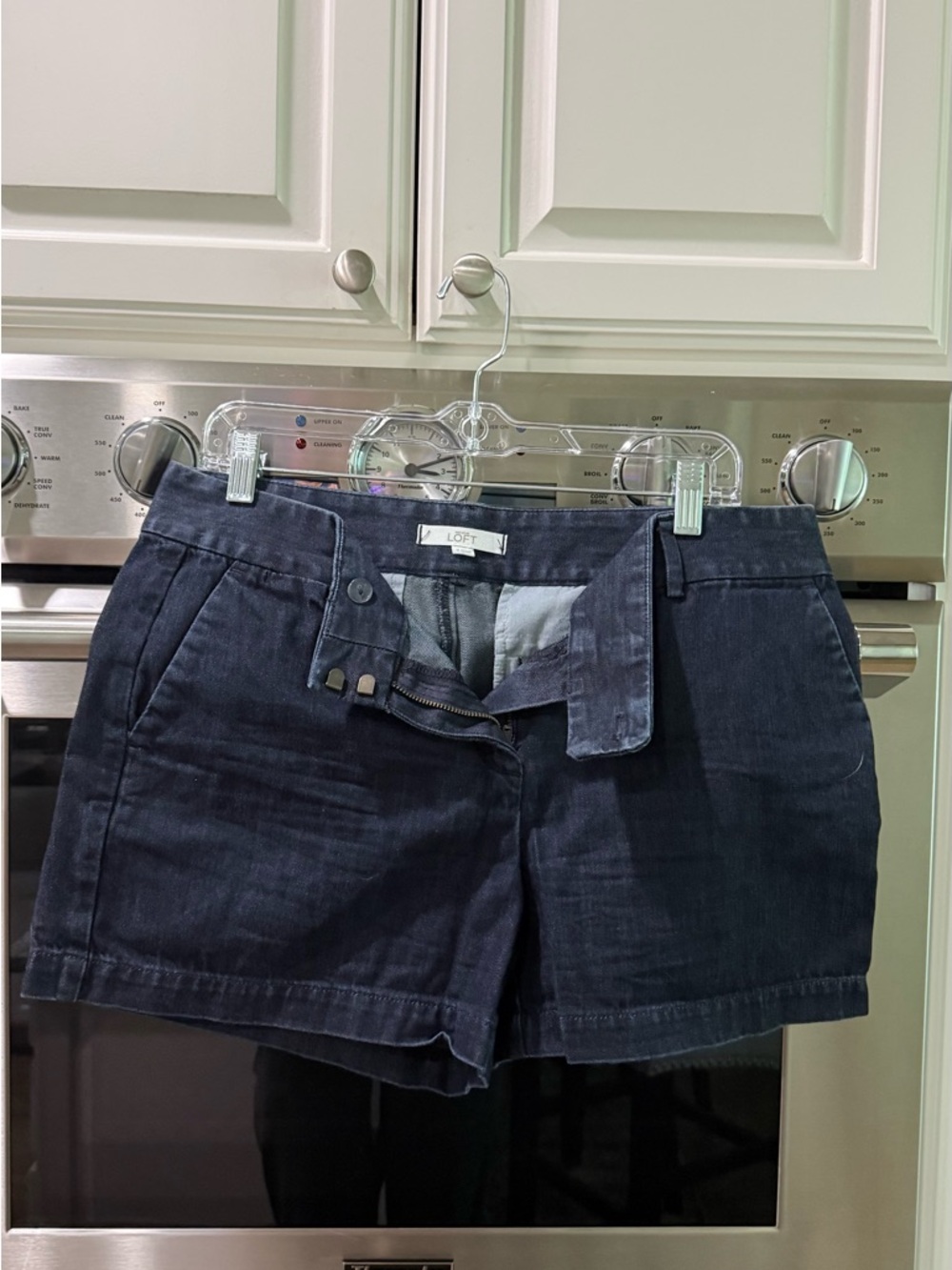 LOFT Navy Blue Denim Shorts